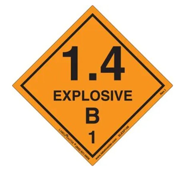 Explosive 1.4 B Label, Vinyl, Roll of 500 Thumbnail