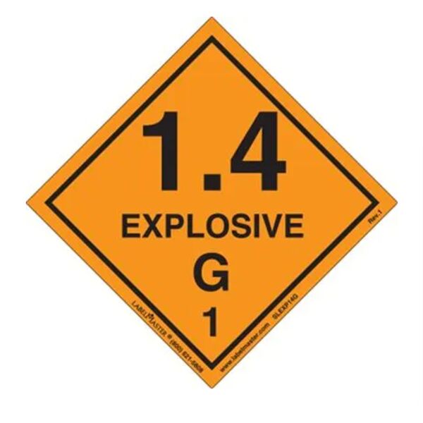 Explosive 1.4 G Label, Vinyl, Pack of 25 Thumbnail