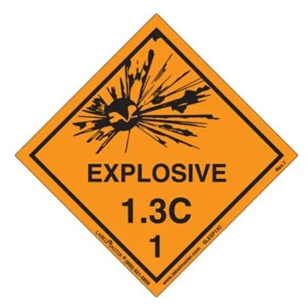 EXPLOSIVE 1.3 C LABEL, VINYL, ROLL OF 500 Thumbnail