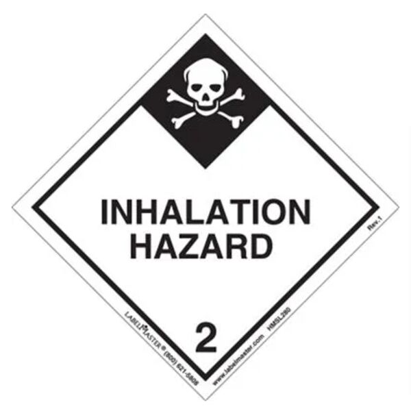 Inhalation Hazard Label, Worded, PVC-Free Film, Roll 500 Thumbnail