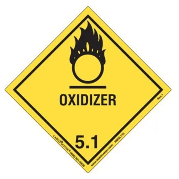 Oxidizer Label, Worded, PVC-Free Film, Pack of 25 Thumbnail