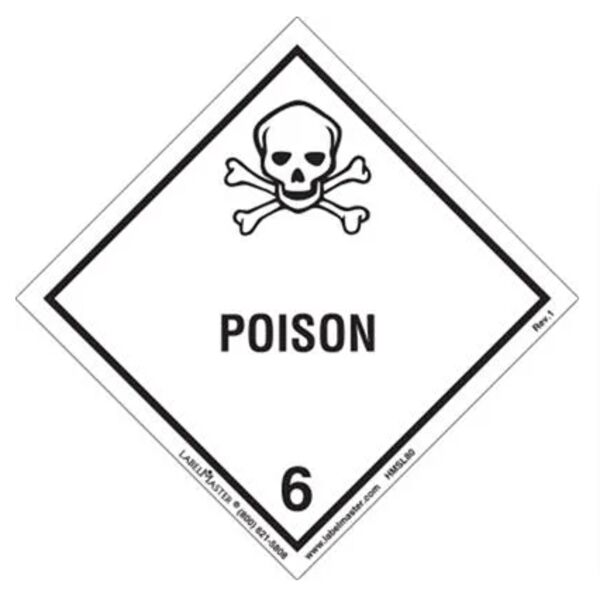 Poison Label, Worded, Paper, Roll of 500 Thumbnail