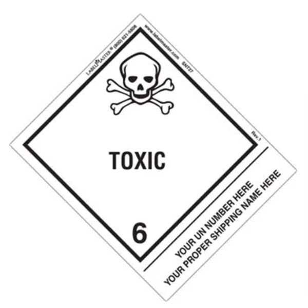 Personalized Toxic Shipping Name Label, Paper, Standard Tab  Thumbnail