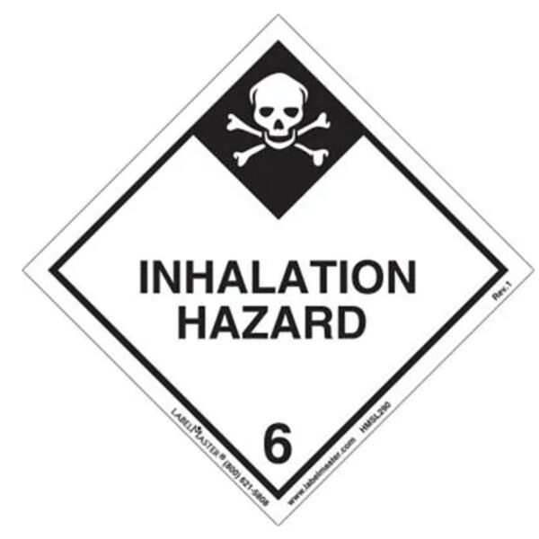 Inhalation Hazard Label, Worded, Paper, Pack of 50 Thumbnail