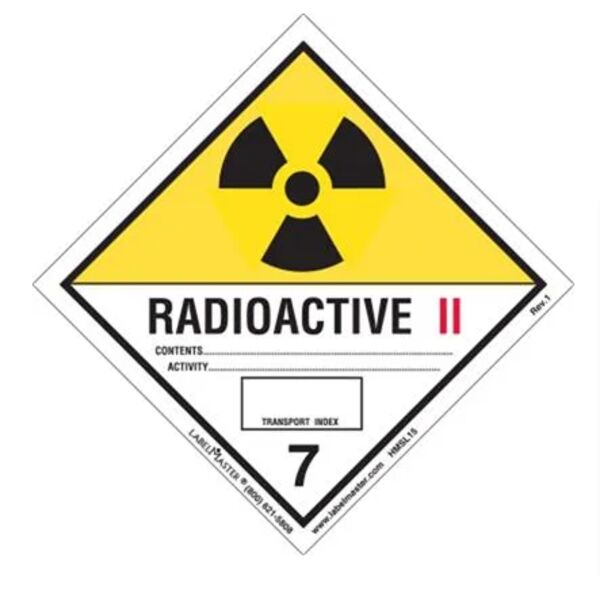 Radioactive II Label, Worded, PVC-Free Film, Roll of 500 Thumbnail
