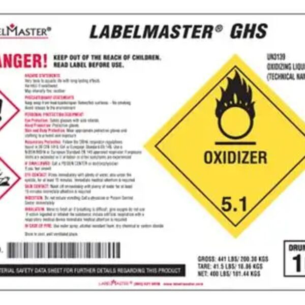 Laser Imprintable Vinyl Drum Label, 8 3/8" x 10 7/8" 3-Colors  Thumbnail