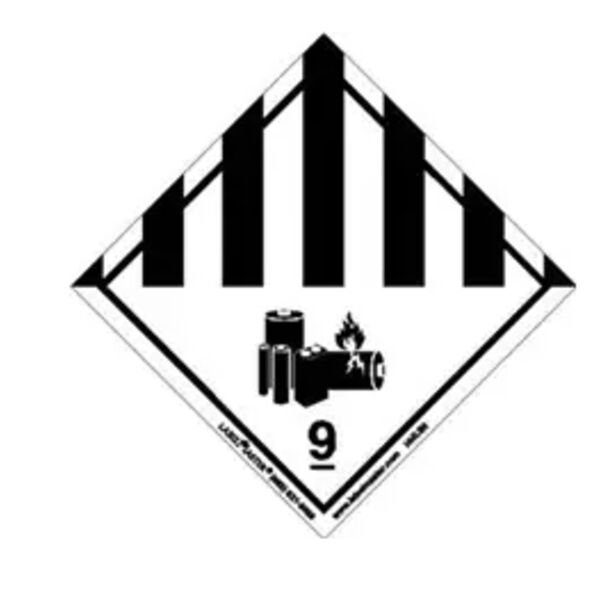 Hazard Class 9 Lithium Battery Label, Paper, Packs of 50 Thumbnail