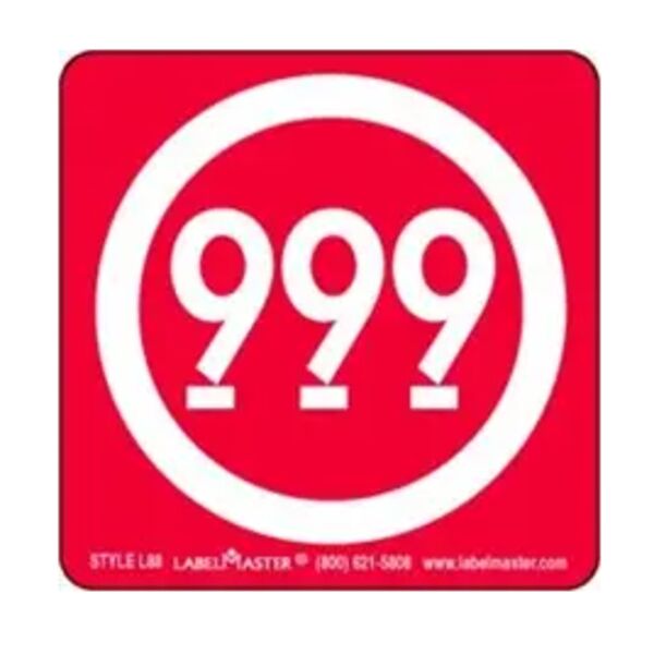 Expedited Handling Marking, 999, Vinyl, 2" x 2" Thumbnail
