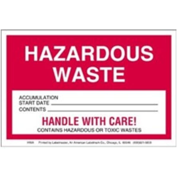 Hazardous Waste Label, PVC-Free Film Stock Thumbnail