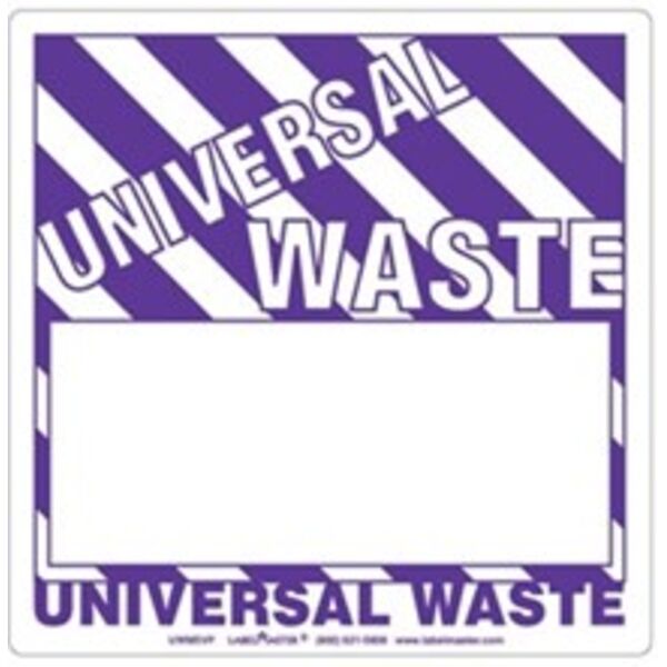 Universal Waste Label, Blank, No Ruled Lines Stock PVC-Free Film Thumbnail