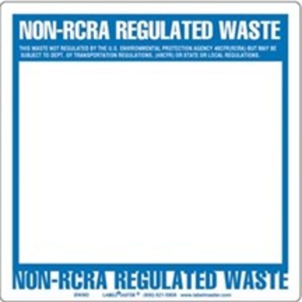 Non-RCRA Regulated Waste Label, Blank Open Box, Stock PVCF Thumbnail