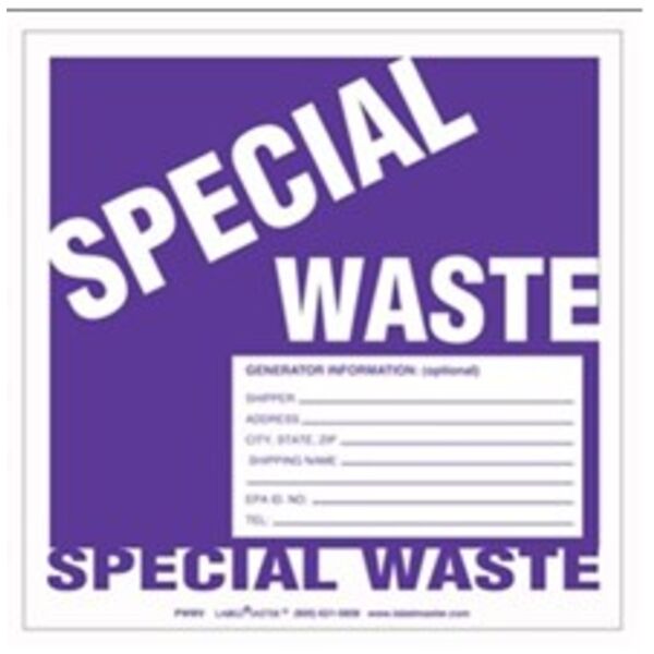 Special Waste Label, Stock PVC-Free Film Thumbnail