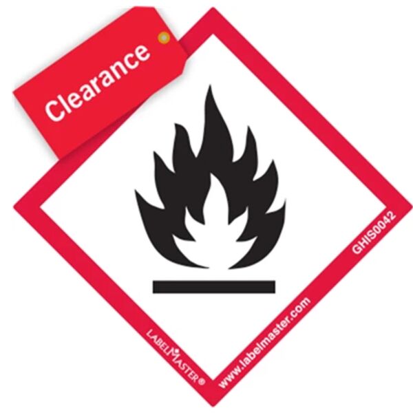 Save 15% - GHS Label, Flame, 51mm x 51mm, Paper, Rolls of 100 Thumbnail