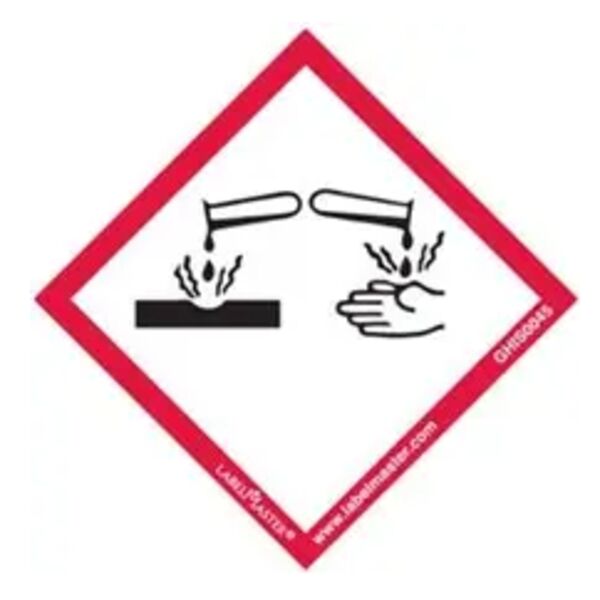 GHS Label, Corrosion, PVC-Free Film, 51mm x 51mm Thumbnail