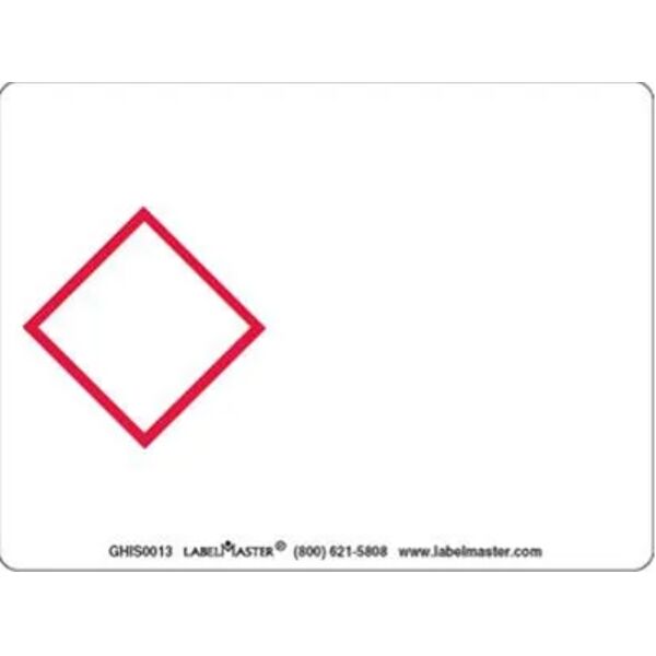 Blank Label, 4" x 2", PVC-Free Film, One Red Diamond Thumbnail