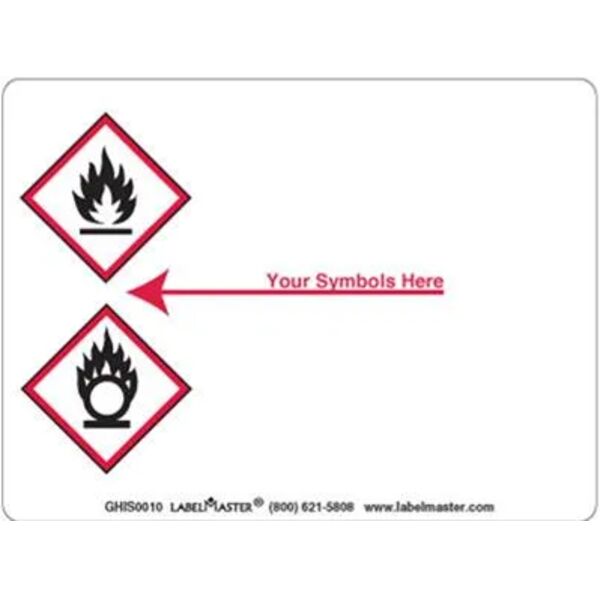 Personalized Label, 4" x 3", PVC-Free Film, Two Red Diamonds Thumbnail