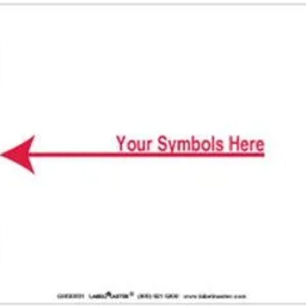 Personalized Label, 8" x 6", PVC-Free Film, Three Red Diamonds Thumbnail