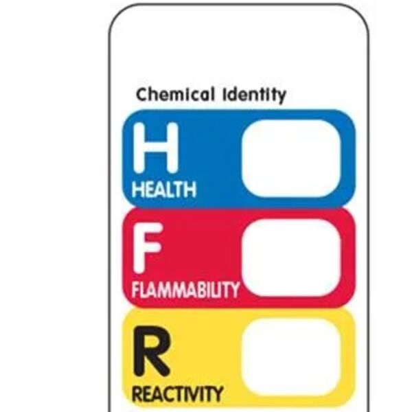 Standard Hazcom (THIS®) Label, 1" x 2", Vinyl Personalized Thumbnail