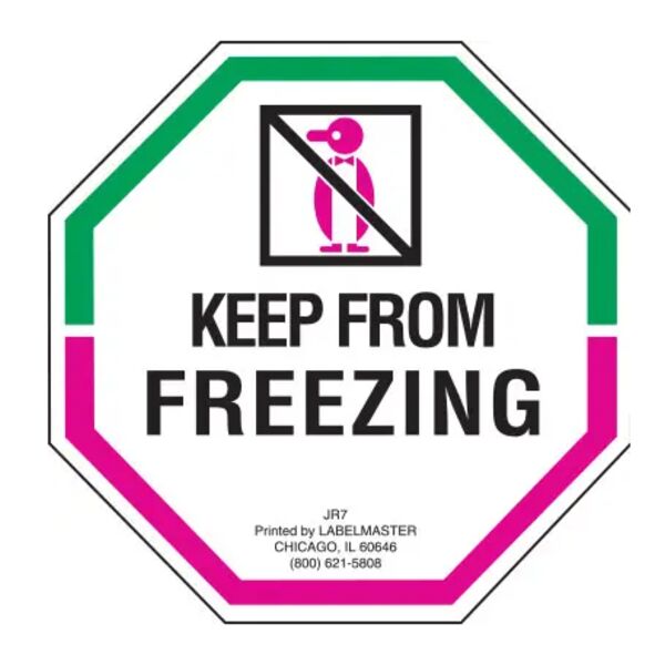 Keep From Freezing Label, Paper, 3" x 3" Thumbnail