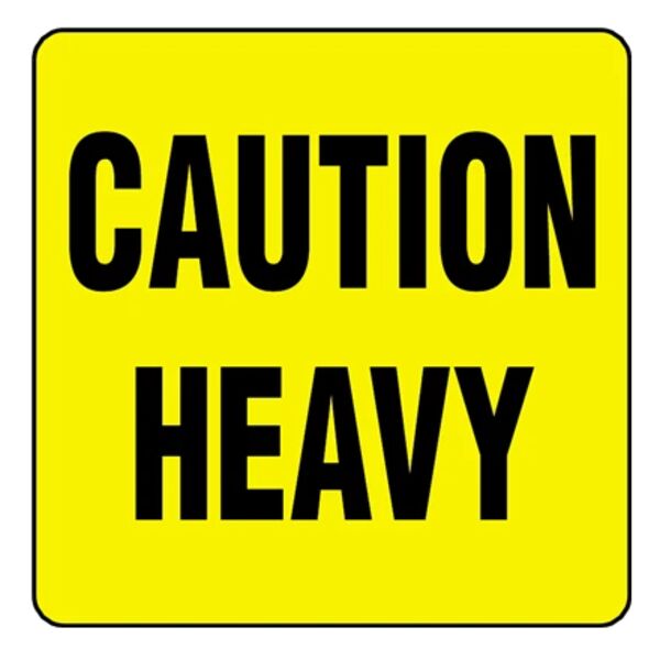 Caution Heavy Label, 3" x 3" Thumbnail