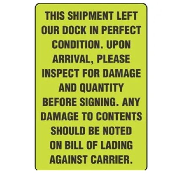 This Shipment Left Our Dock In Perfect Condition Labels Thumbnail