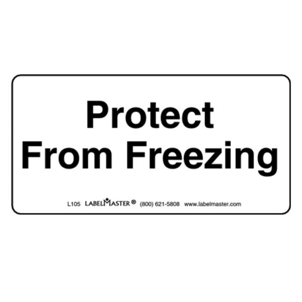 Protect From Freezing Label, 2" x 4" Thumbnail