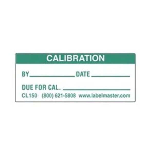 Calibration Label, PVC-Free Film, 1 3/4" x 3/4" Thumbnail
