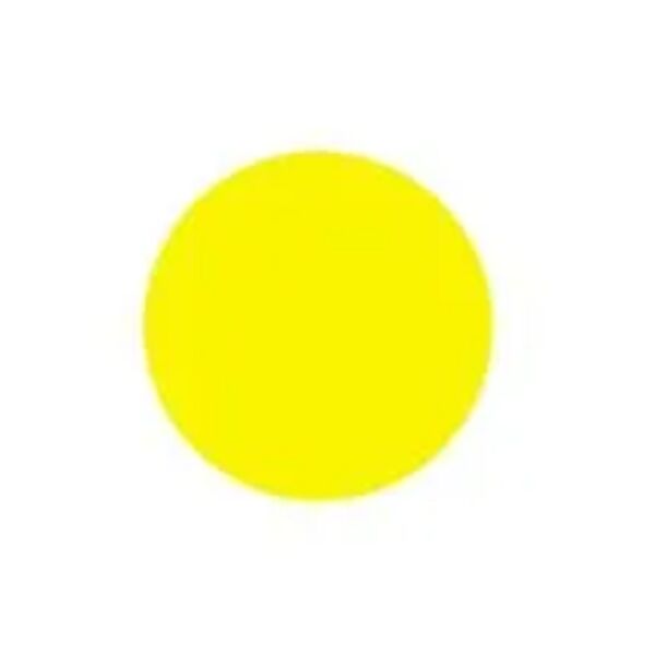 Blank 4" Circle Weather-Resistant Label, Yellow Background Thumbnail