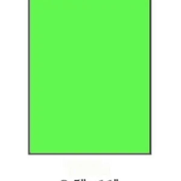 Blank Label, Rectangle, 8 1/2" x 11", Green, Fluorescent Paper, Pack of 100 Thumbnail