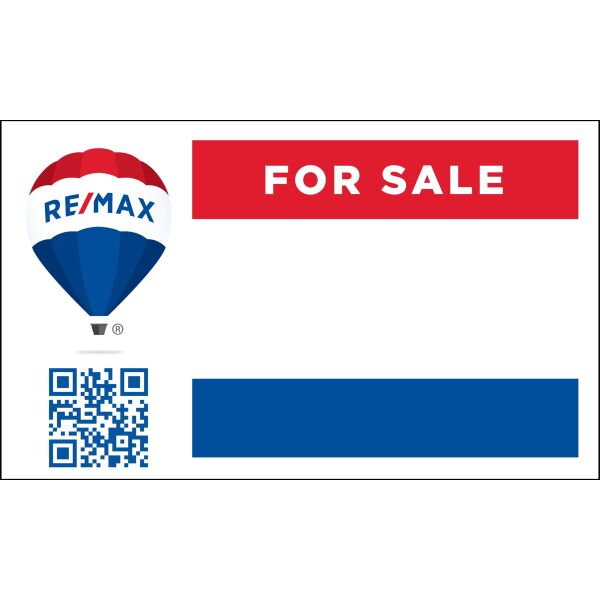 Remax 18"x30" Standard For Sale Signs - QR Thumbnail