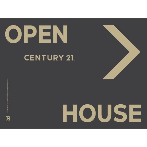 Century 21 Open House Signs - 18"x24" Alt. Design - Grey/Right Thumbnail