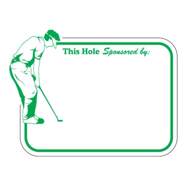Golf Man With Club Tee Sign Thumbnail