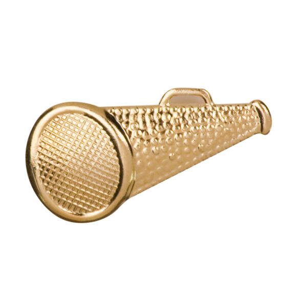 Megaphone Letterman Jacket Chenille Lapel Metal Pin Thumbnail