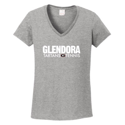5V00L Glendora High Ladies Heavy Cotton™ 100% Cotton V-Neck T-Shirt Thumbnail