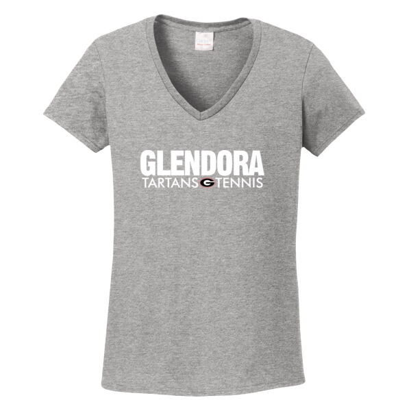 5V00L Glendora High Ladies Heavy Cotton™ 100% Cotton V-Neck T-Shirt Thumbnail