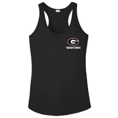 LST356 Ladies PosiCharge Crest Tank (Black) Thumbnail