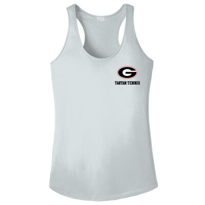 LST356 Ladies PosiCharge Crest Tank (White) Thumbnail