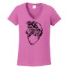 Ladies Heavy Cotton™ 100% Cotton V-Neck T-Shirt Thumbnail