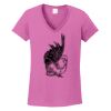 Ladies Heavy Cotton™ 100% Cotton V-Neck T-Shirt Thumbnail