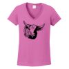Ladies Heavy Cotton™ 100% Cotton V-Neck T-Shirt Thumbnail