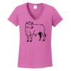 Ladies Heavy Cotton™ 100% Cotton V-Neck T-Shirt Thumbnail