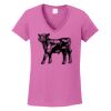 Ladies Heavy Cotton™ 100% Cotton V-Neck T-Shirt Thumbnail