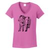 Ladies Heavy Cotton™ 100% Cotton V-Neck T-Shirt Thumbnail