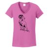 Ladies Heavy Cotton™ 100% Cotton V-Neck T-Shirt Thumbnail
