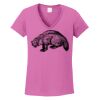 Ladies Heavy Cotton™ 100% Cotton V-Neck T-Shirt Thumbnail