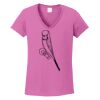 Ladies Heavy Cotton™ 100% Cotton V-Neck T-Shirt Thumbnail