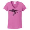 Ladies Heavy Cotton™ 100% Cotton V-Neck T-Shirt Thumbnail