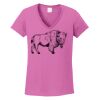Ladies Heavy Cotton™ 100% Cotton V-Neck T-Shirt Thumbnail