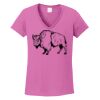Ladies Heavy Cotton™ 100% Cotton V-Neck T-Shirt Thumbnail