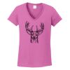 Ladies Heavy Cotton™ 100% Cotton V-Neck T-Shirt Thumbnail